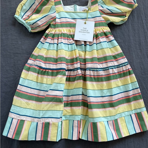 The Middle Daughter Striped Cotton Puff Sleeve Dress. Size 5 years old. - Picture 12 of 13